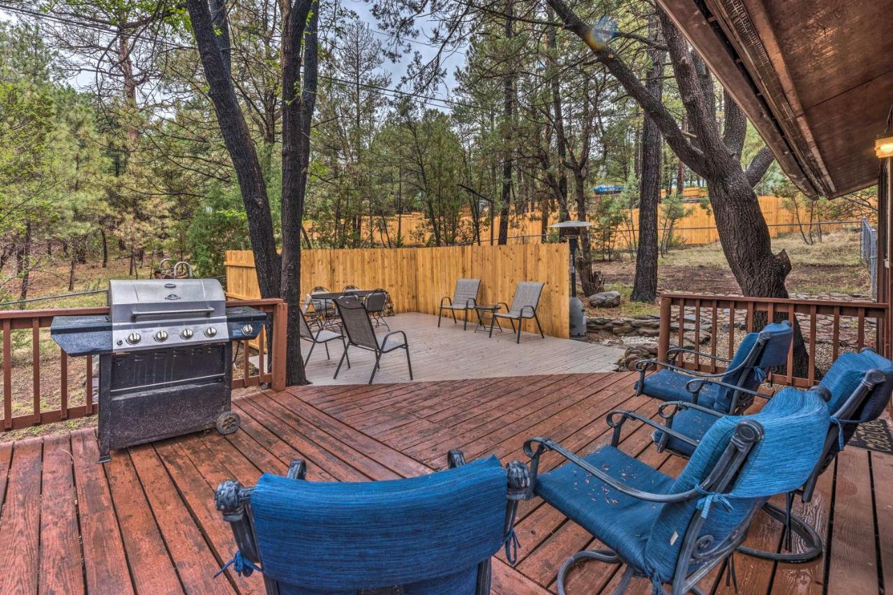 Rustic Ruidoso Cabin With Large Deck And Grill! Eksteriør billede